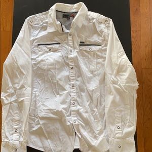 Guess white push button shirt s12